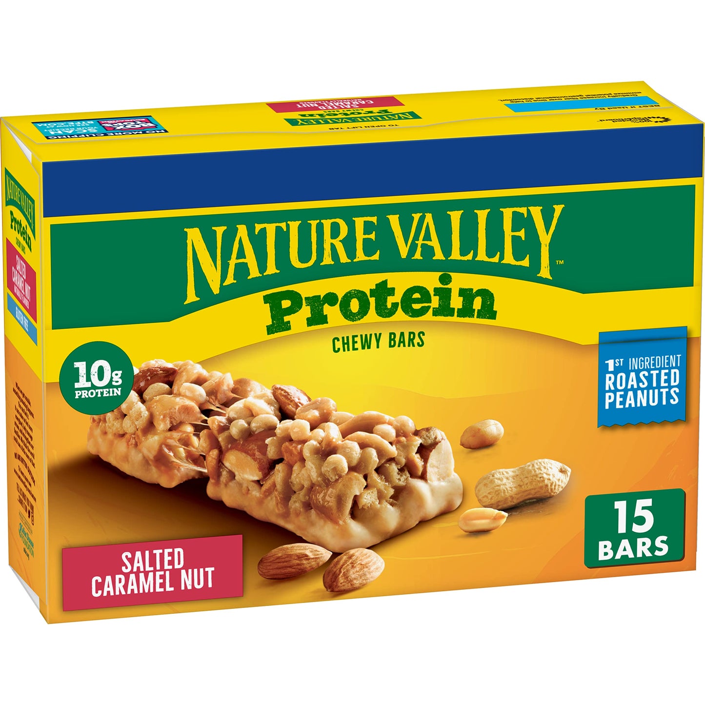Nature Valley Protein Chewy Snack Bars, Salted Caramel Nut, 15 Bars, 21.3 oz