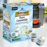 Twinings Pure Camomile Herbal Tea K-Cup Pods for Keurig, Naturally Caffeine-Free, Made with Pure Camomile Blossoms, 24 Count (Pack of 4), Enjoy Hot or