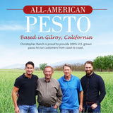 Christopher Ranch Gourmet Pesto Sauce | Fresh Basil, Almonds & Parmesan | Rich and Savory Garlic Blend | Perfect for Pasta, Pizza, Dips, and Roasting