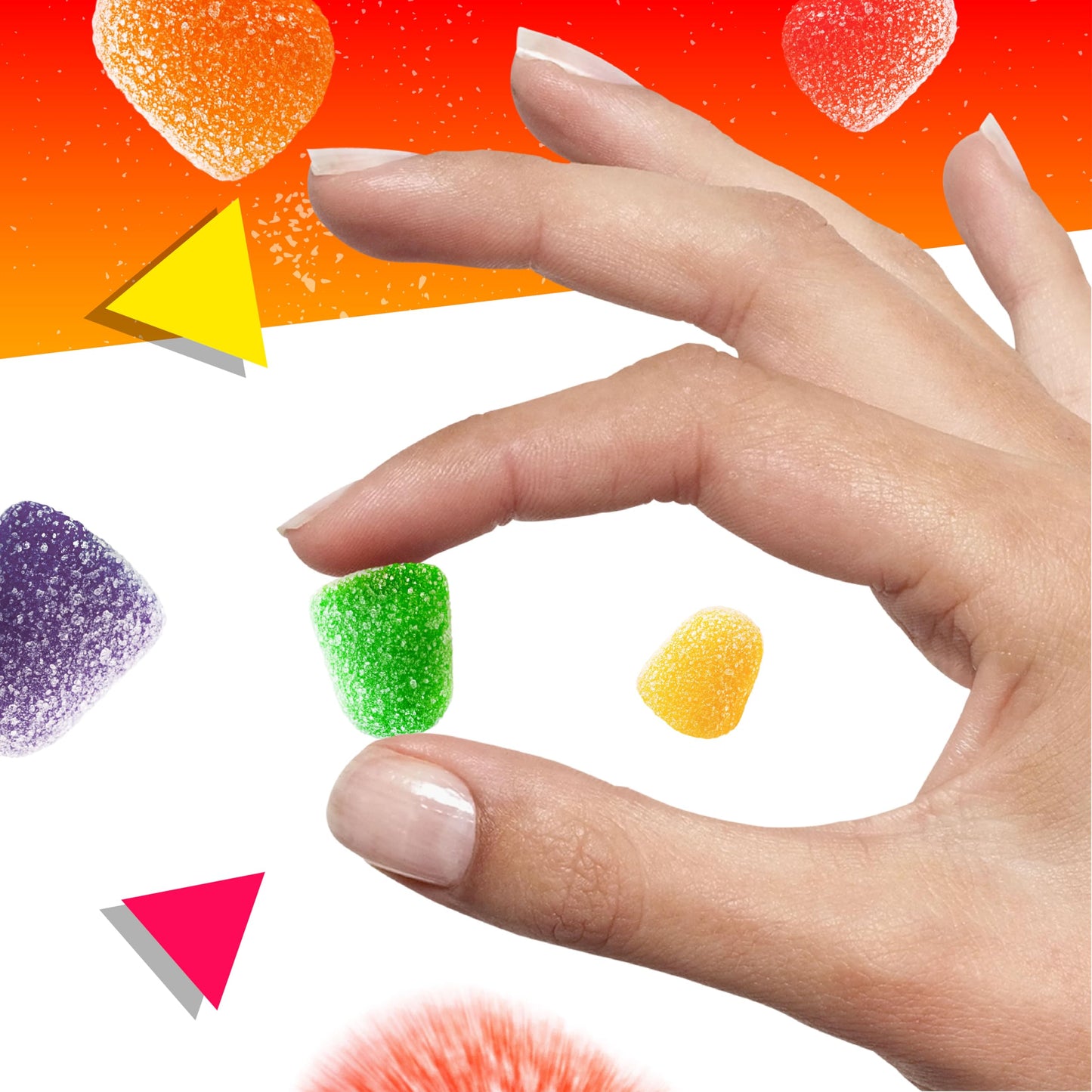 Gum Drops Jelly Candy | 1 Lb Bag | Assorted Fruit Flavors | Nostalgic Candy | Chewy Gumdrops in Strawberry, Orange, Grape, Lime & Pineapple | Old