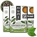 Numi Organic Gunpowder Green Tea - 54 Green Tea Bags - Bold, Smooth Flavor, Packed with Antioxidants, Naturally Energizing, Microplastic-Free Tea Bags
