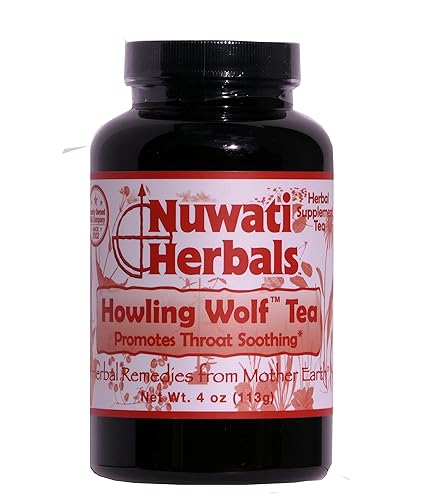 Nuwati Herbals Howling Wolf Tea, Promotes Throat Soothing, Loose Leaf Tea Blend, 4 ounces