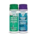 Nikwax Softshell Cleaning & Waterproofing DUO-Pack, Cleans and Restores DWR Water Repellency in Jackets, Pants, Vests, Outerwear, Ski and Snow Gear