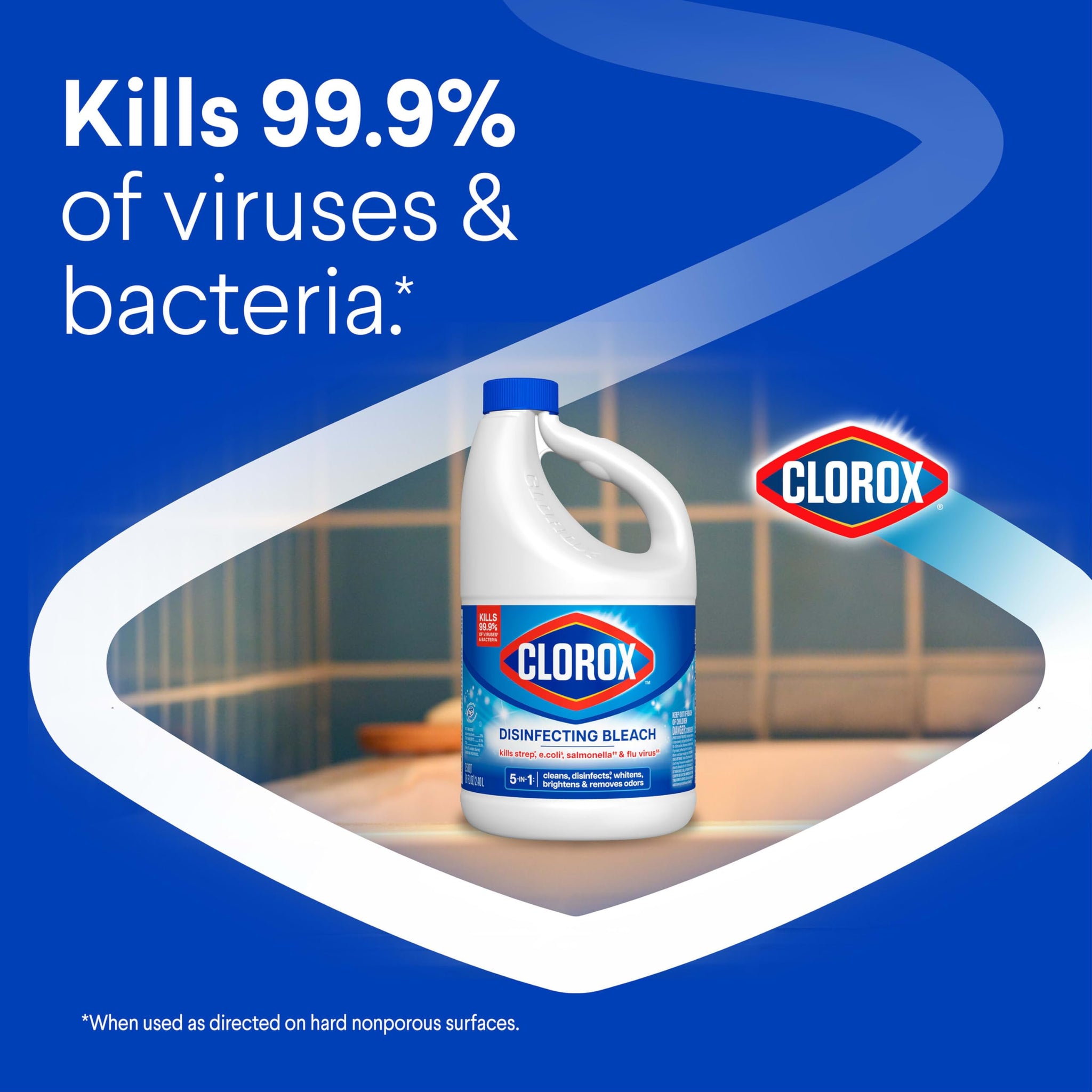 Clorox Disinfecting Bleach, 81 Fluid Ounces (Package May Vary)