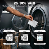Death to Dirt Laundry Detergent Sheets, 64 Loads, Tough on Stains and Odors, Gentle on Skin and Fabric, Plant-Based & Eco-Friendly, RipTide Ocean