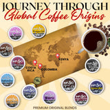 InfuSio Coffee Pods Variety Pack - 96 Count, 12 Sophisticated Medium & Dark Roast Blends, Crafted Blends Collection - Premium Single-Serve Coffee