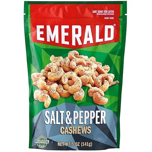 Emerald Salt & Pepper Cashews 5 oz (2 Pack)