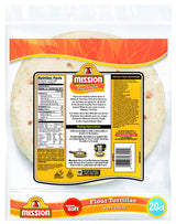 Mission Soft Taco Flour Tortillas 8" - 2 Packs of 20 by ValorServe - 40 Super Soft Tortillas with ValorServe Quesadilla Spatula