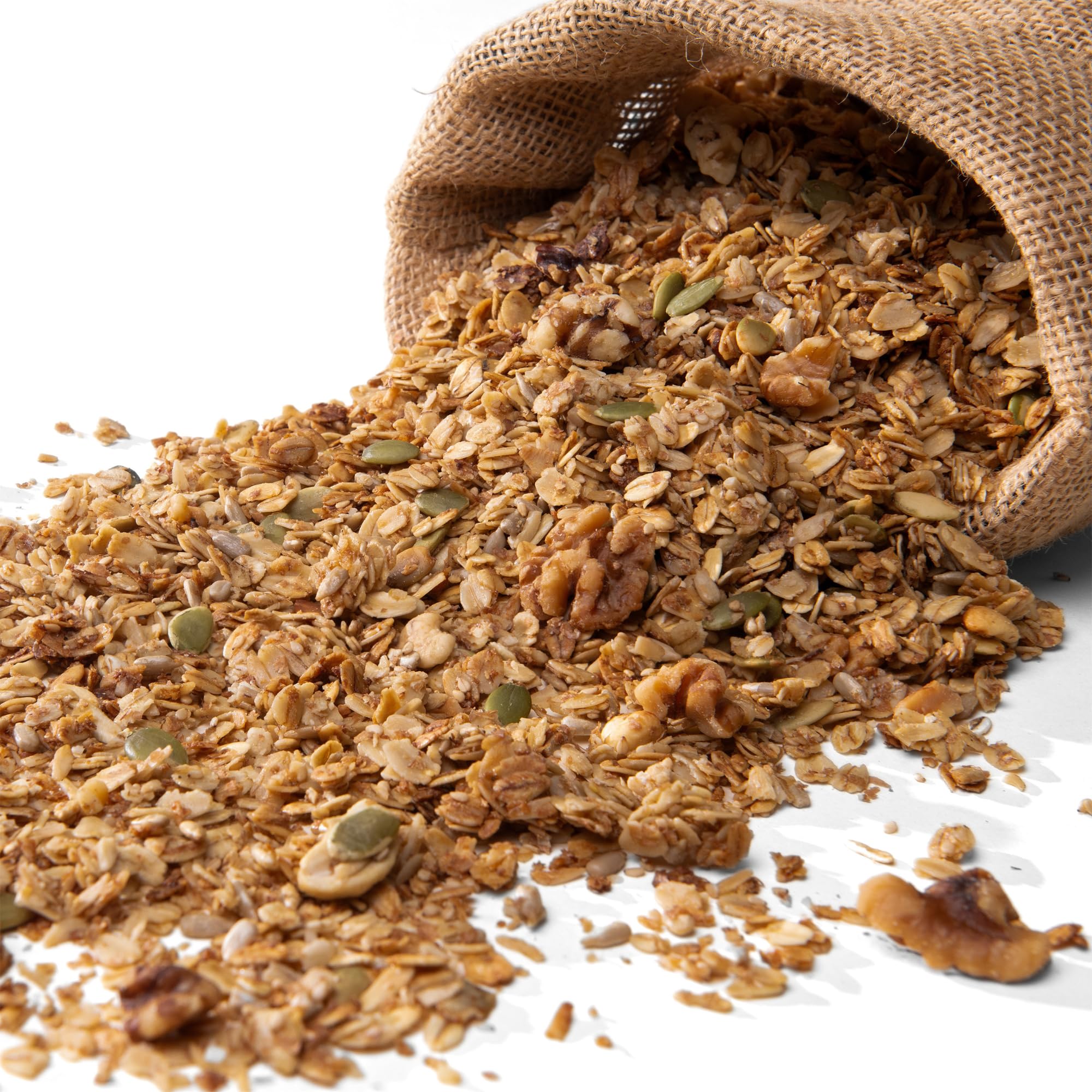 Grandy Organics 10lb Bulk Classic Granola - Certified Organic & Low Sugar Granola - 8g Protein - Non GMO & Dairy Free - Oats, Pumpkin Seeds, Cashews