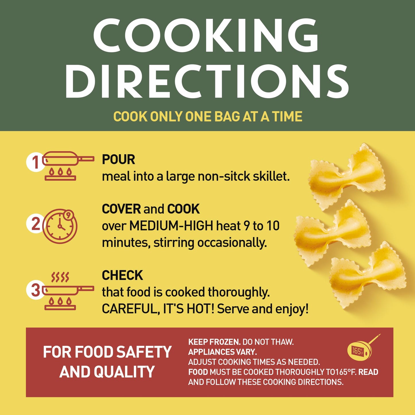 Bertolli Chicken Florentine & Farfalle Frozen Meals in a Rich White Wine & Parmesan Sauce, 22 oz