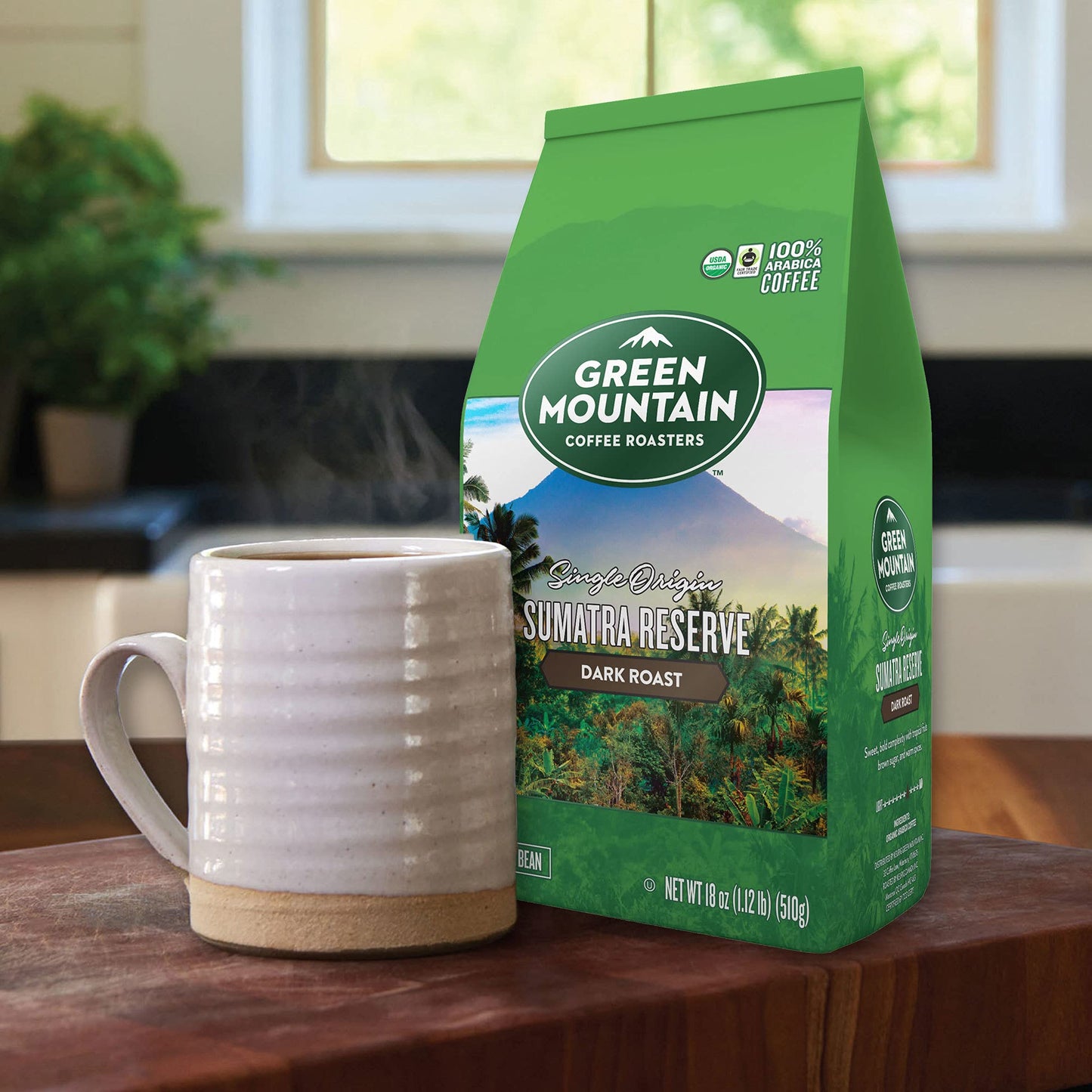 Green Mountain Coffee Roasters Sumatra Reserve, Whole Bean Coffee, Bagged 18 oz