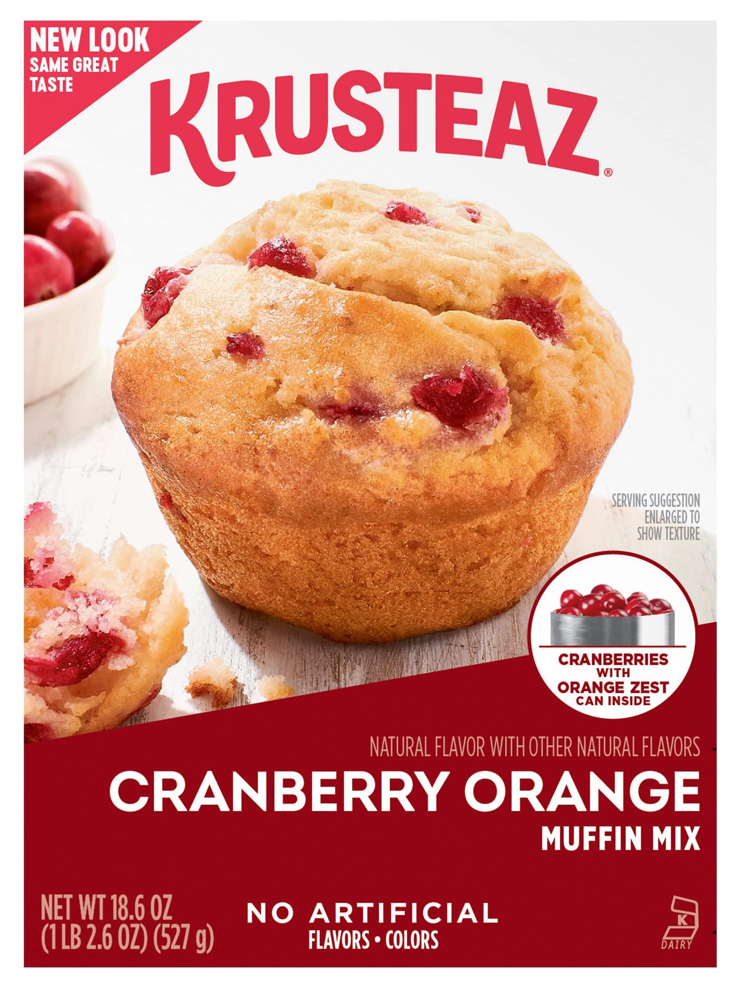 Krusteaz Cranberry Orange Muffin Mix, 18.6 OZ (Pack of 3)