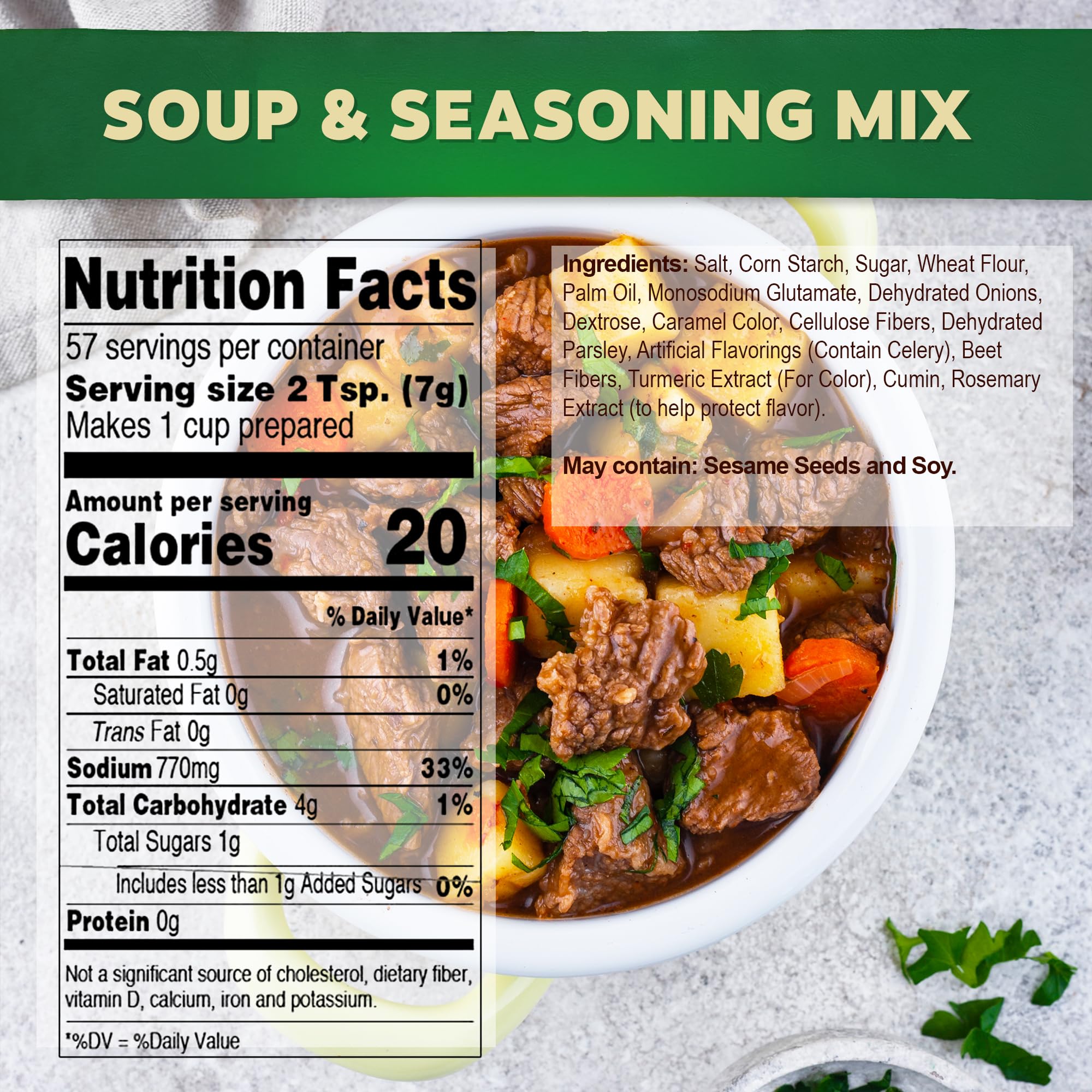 Osem Beef Flavored Soup & Seasoning Mix - Powder Broth Base, Perfect for Soups, Sauces, Stews, Rice, Gravy, and More , Rich Savory Flavor Enhancer