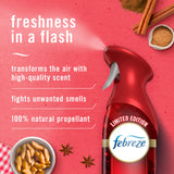 Febreze Air Mist Air Freshener Spray, Odor-Fighting Room Spray, Air Fresheners for Home and Bathroom and Kitchen, Aerosol Can, Baked Cinnamon Apples