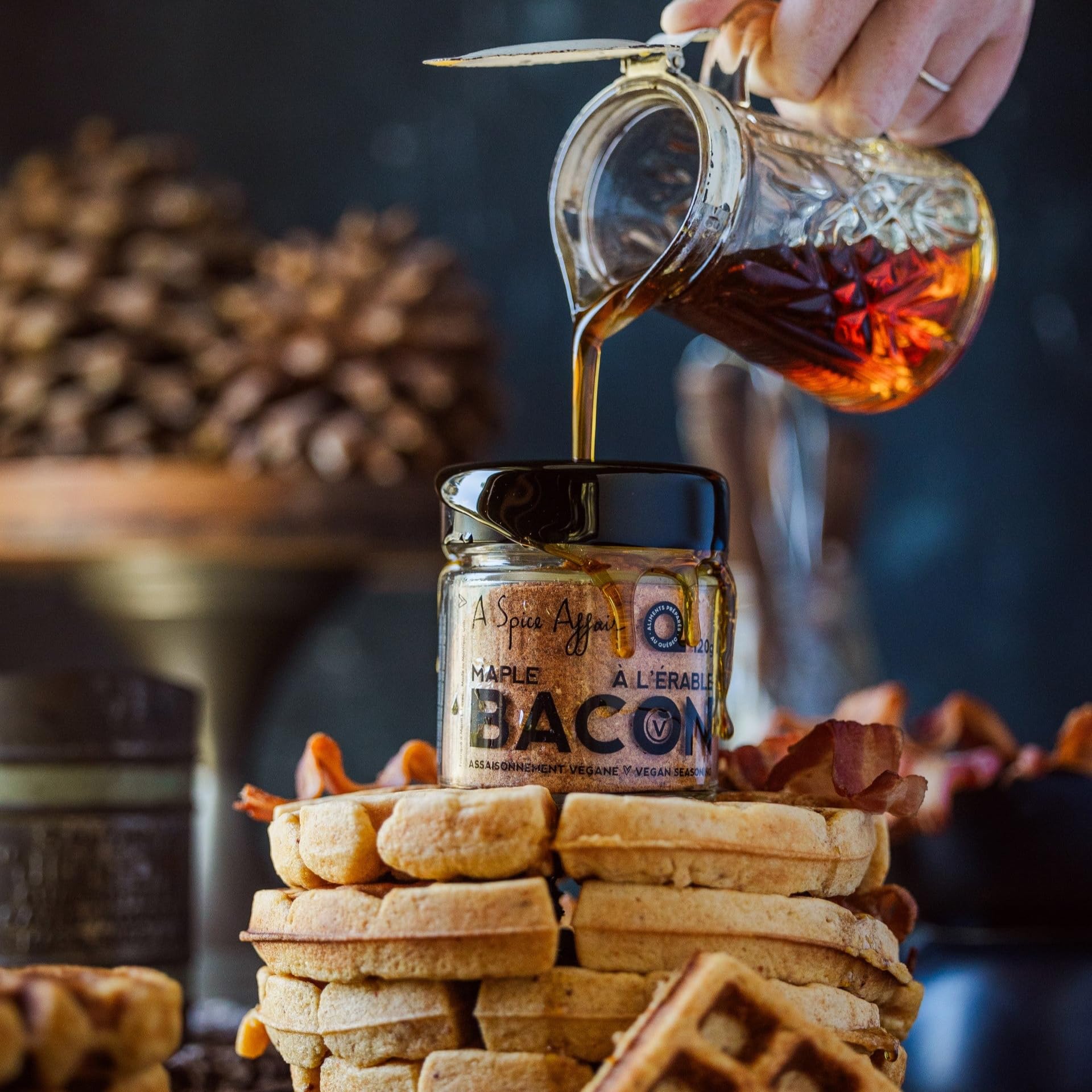 A Spice Affair’s Maple Bacon Vegan Seasoning | Sweet, Smoky & Bacon-Style Maple Flavor (Vegan) | All-Natural, Non-GMO, Filler-Free | Perfect