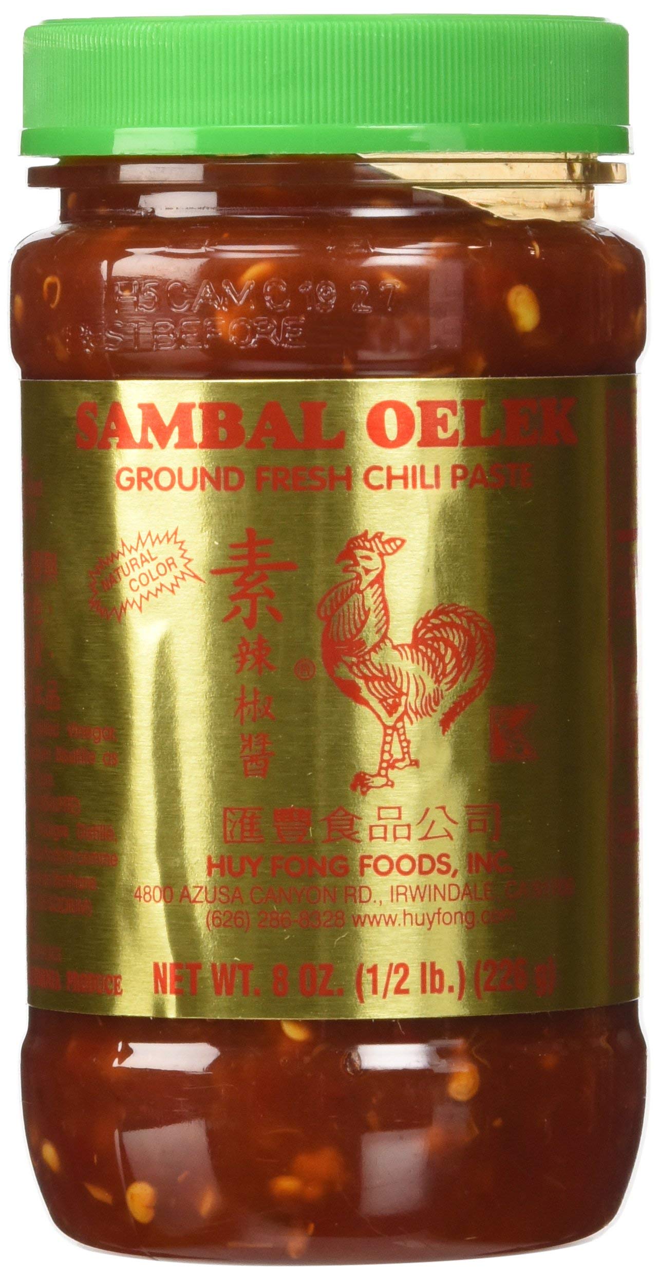 Huey Fong Sambal Oelek Chili Paste 8 Oz, Set of 4