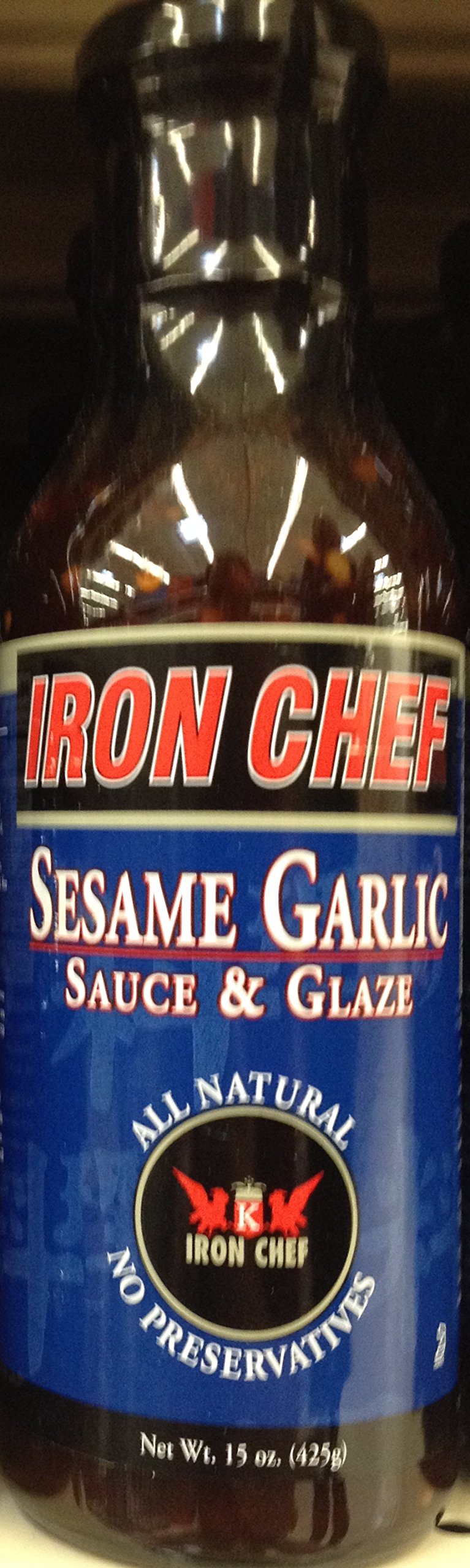 Iron Chef SESAME GARLIC SAUCE & GLAZE 15oz. (Pack of 5)