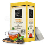 Ceylonzon Chai Tea Classic Taste 25 Individually Foil-Wrapped Tea Bags, Pure Ceylon Black Tea with Naturally Rich Flavor & Spices, Spice Chai Latte