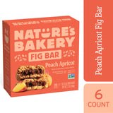 Natures Bakery Whole Wheat Fig Bar, Peach Apricot, 6 Count (Pack of 4)