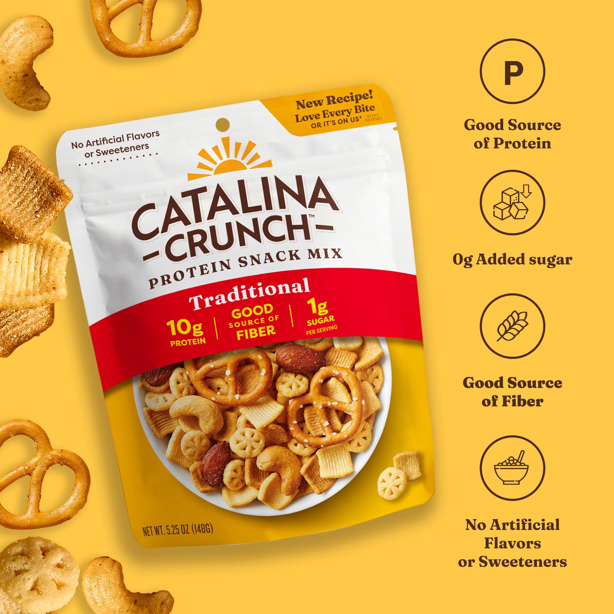 Catalina Crunch Protein Snack Mix with Cheese Crisps | 10g Protein, 1g Sugar per Serving | Good Source of Fiber, Keto, Gluten Free | Variety Pack 4