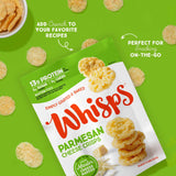 Whisps Cheese Crisps Parmesan Cheese | Protein Chips | Healthy Snacks | Protein Snacks, Gluten Free, High Protein, Low Carb Keto Food (10.8 Oz, 2