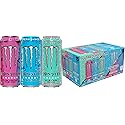 Monster Energy Variety Pack, Can, Blue Hawaiian, Vice Guava, Fantasy Ruby Red, Sugar Free Energy Drink, 16 Ounce (Pack of 15)