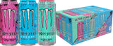 Monster Energy Variety Pack, Can, Blue Hawaiian, Vice Guava, Fantasy Ruby Red, Sugar Free Energy Drink, 16 Ounce (Pack of 15)