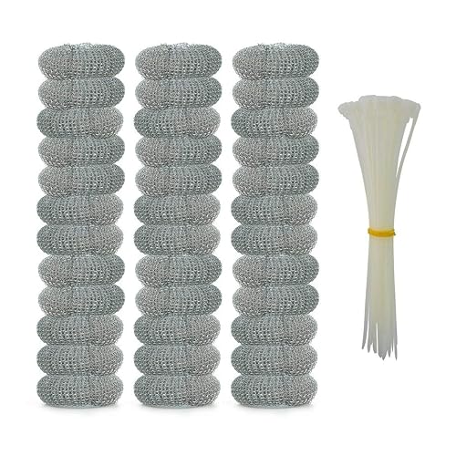 36 Pack Washing Machine Lint Traps with 36 Nylon Cable Ties, Laundry Mesh Washer Sink Drain Hose Screen Filter the Laundry Water Lint Trap Snare Net