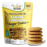 West Food Brands Real Banana Flavor Cinnamon Sugar Cookie Mix - Gluten Free Cookie Mix, Allergen Free & No Artificial Sweeteners - Natural Ingredients Cinnamon Cookies (1 Pack, 12 Cookies)
