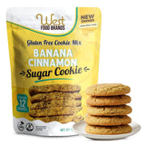 West Food Brands Real Banana Flavor Cinnamon Sugar Cookie Mix - Gluten Free Cookie Mix, Allergen Free & No Artificial Sweeteners - Natural Ingredients Cinnamon Cookies (1 Pack, 12 Cookies)