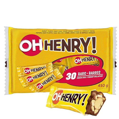 OH HENRY! Halloween Chocolatey Candy Bars, 30 Count, 450 Gram