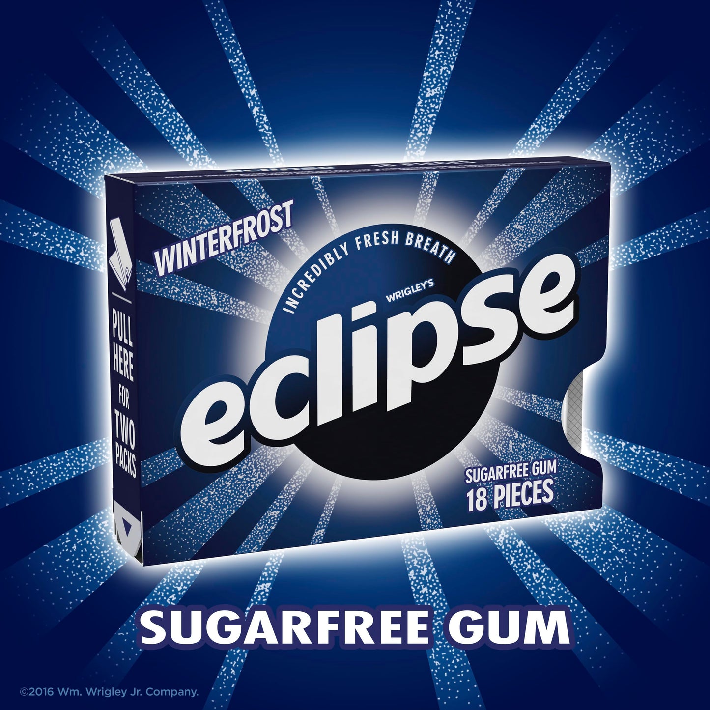 (8 Pack) ECLIPSE Winterfrost Sugar Free Chewing Gum Bulk Pack, 18 Piece