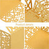 LOPUNER 50pcs Gold Hollow Truffle Cups Chocolate Packaging Paper Decorative Dessert Wrappers for Wedding Party Table Decor