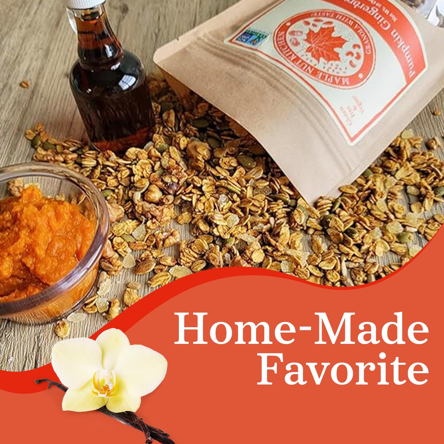 Maple Nut Kitchen Pumpkin Gingerbread 10 oz - Delicious Pumpkin, Ginger & Spice artisanal granola mix | Perfect Breakfast Treat