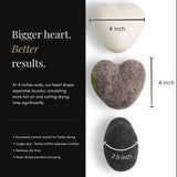 Big Heart Reusable Handmade Wool Dryer Balls for Laundry 6 - Pack XL, Wool Balls Replaces Dryer Sheets and Shorten Drying Time