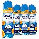 Purex Crystals In-Wash Fragrance and Scent Booster, Fresh Spring Waters, 21 Ounce (Pack of 4)