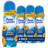 Purex Crystals In-Wash Fragrance and Scent Booster, Fresh Spring Waters, 21 Ounce (Pack of 4)