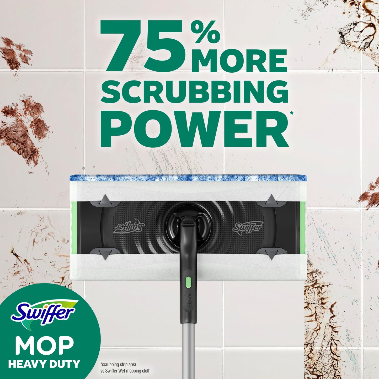 Swiffer Heavy Duty Mop Wet Multi-Surface Cloth Refills for Floor Mopping and Cleaning, Pet with Febreze Odor Defense, 32 count