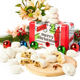 David’s Cookies Merry Christmas Butter Pecan Meltaway Cookies in Sweet Sampler Tin - Soft Gourmet Butter Cookies with Crunchy Pecans - Festive Holiday