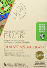 Wolfgang Puck Jamaican Me Crazy Flavored Coffee Single Serve Cups for Keurig, 24 Count (Pack of 2)