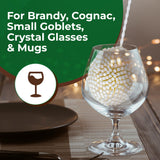 Tupkee Small Glass Cleaning Brush - Soft Non-Scratch Foam Bristles - Glass Cleaner Brush for Brandy, Cognac, Small Goblets, Crystal Glasses & Mugs