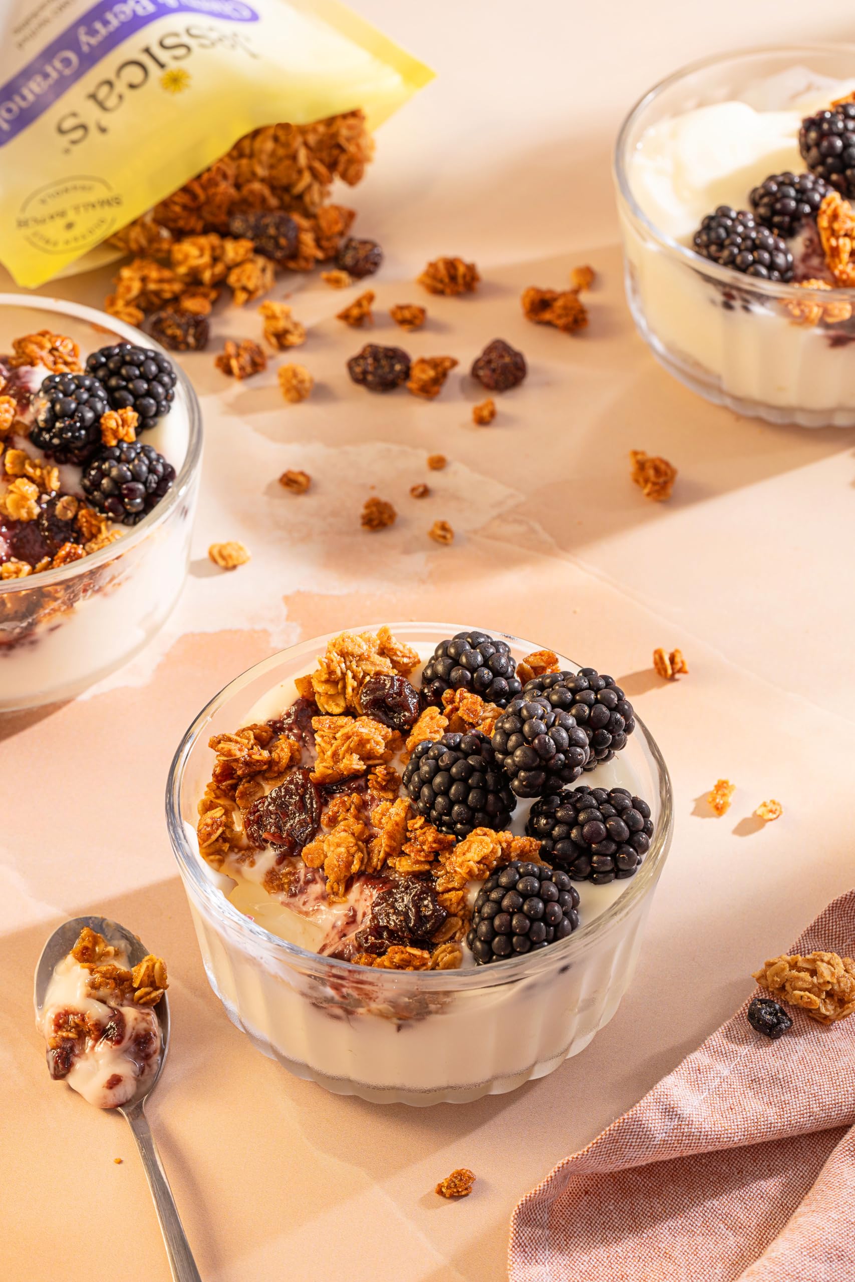 Jessica’s Cherry & Berry Granola - Handmade, Non-GMO, Gluten-Free, Whole Grain, 11oz