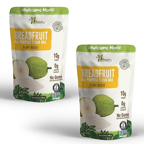Amasar | All-Purpose Breadfruit Baking Mix | Gluten Free Made with Breadfruit & Cassava Flour | Plant Based All-Purpose Flour for Desserts & Dishes | 9g of Fiber per Serving, 24 Oz