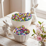 Easter Solid Milk Chocolate Mini Bunnies - 1 Pound Bulk Bag Individually Foil Wrapped Easter Chocolate Bunnies Candy for Easter Baskets, Egg Hunts