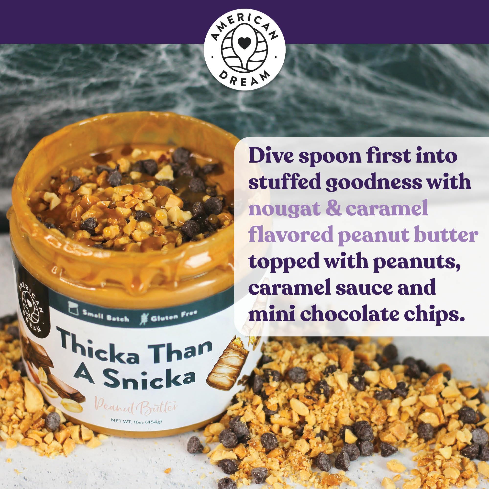 American Dream Nut Butter - Gluten-Free Thicka Than a Snicka Peanut Butter