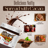 Filbert Spread Premium Hazelnut Chocolate Cream - 400g Jar | Palm Oil Free, Non-GMO, Gluten Free | Smooth & Creamy Hazelnut Cocoa Spread