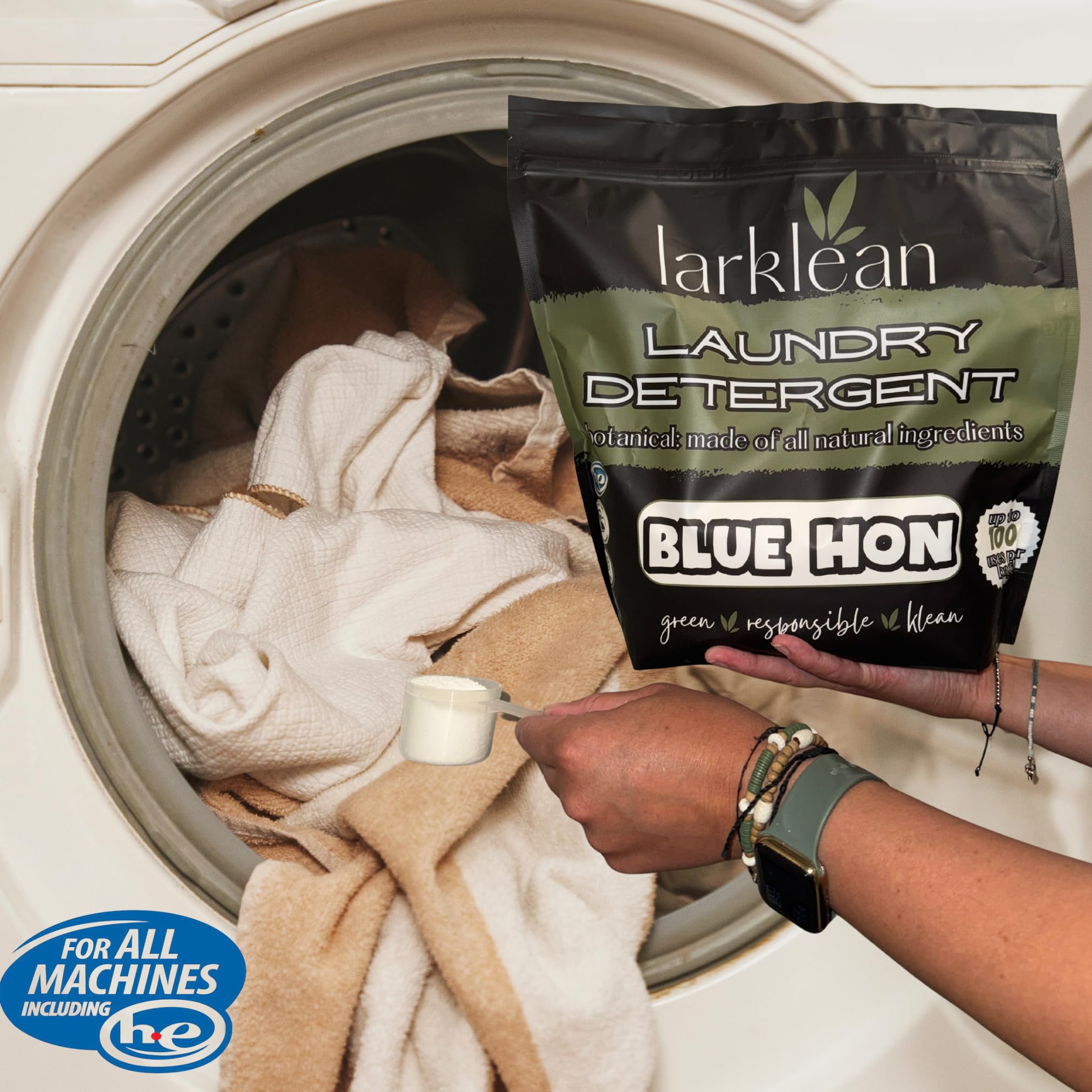 Laundry Detergent Powder | Non-Toxic Laundry Detergent for Sensitive Skin | Easy To Use, Tough on Stains, Gentle on Fabrics | Botanical Laundry Powder