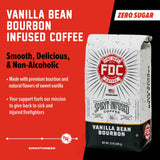 Fire Department Coffee - Vanilla Bourbon Coffee - Gives Back to Firefighters - Vanilla Bean Bourbon Infused - Ground Medium Roast - Non-Alcoholic
