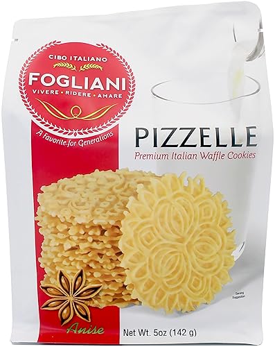 Fogliani Anise Pizzelle Waffle Cookies (Pack of 1)