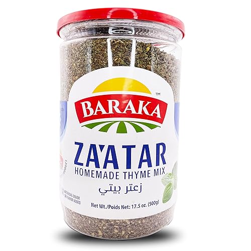 Baraka Zaatar Spice Seasoning Blend | Middle Eastern Dry Herb Mix for Bread Dips, Snacks, Mediterranean Dressings, Condiments, Baking, Salads, Hummus